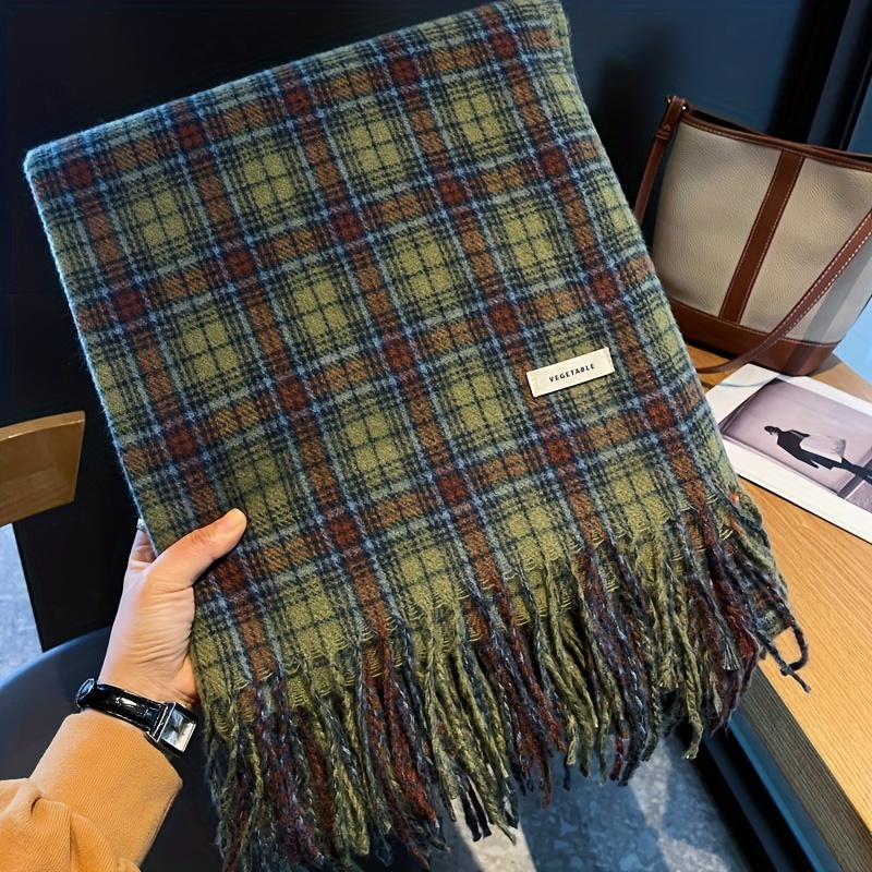 Vintage vert Plaid gland échar - Vintage Fashion Knitwear avis et prix