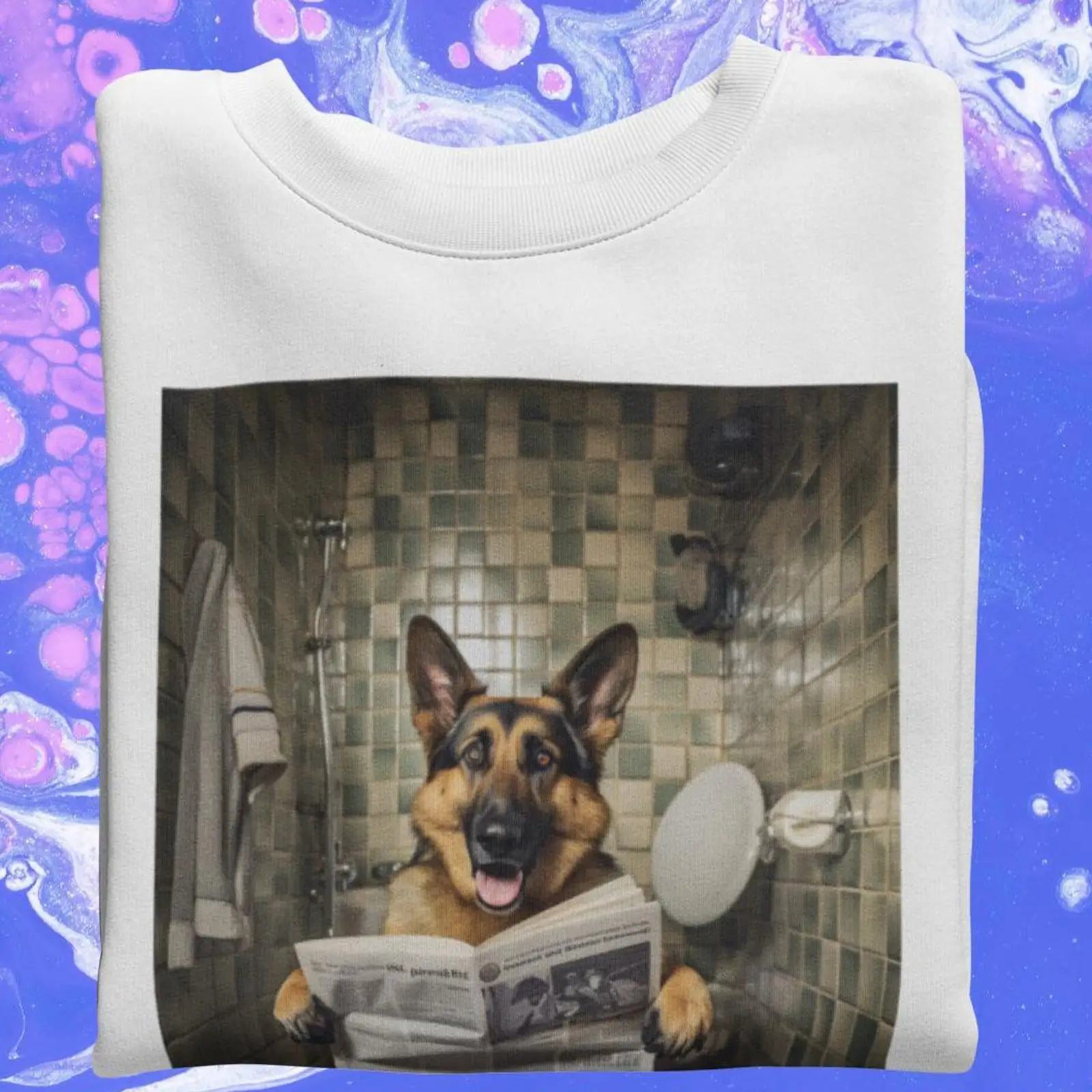 T-shirt drôle Berger Allemand, - Quirky Vintage Fashion avis et prix