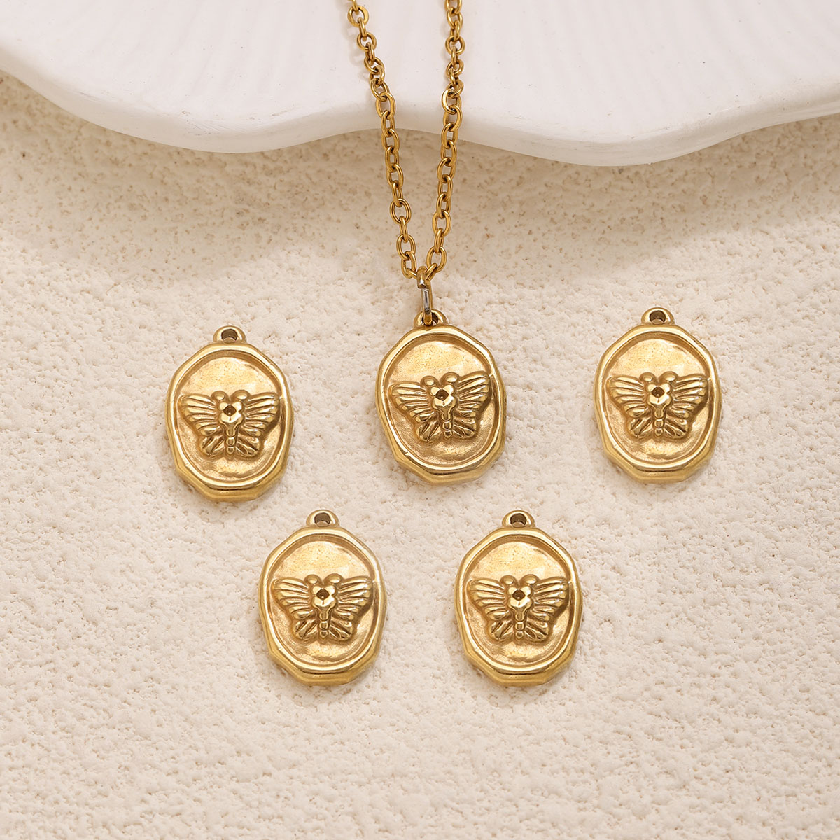 6 pendentifs ovales en forme d - Vintage Fashion Wholesale avis et prix