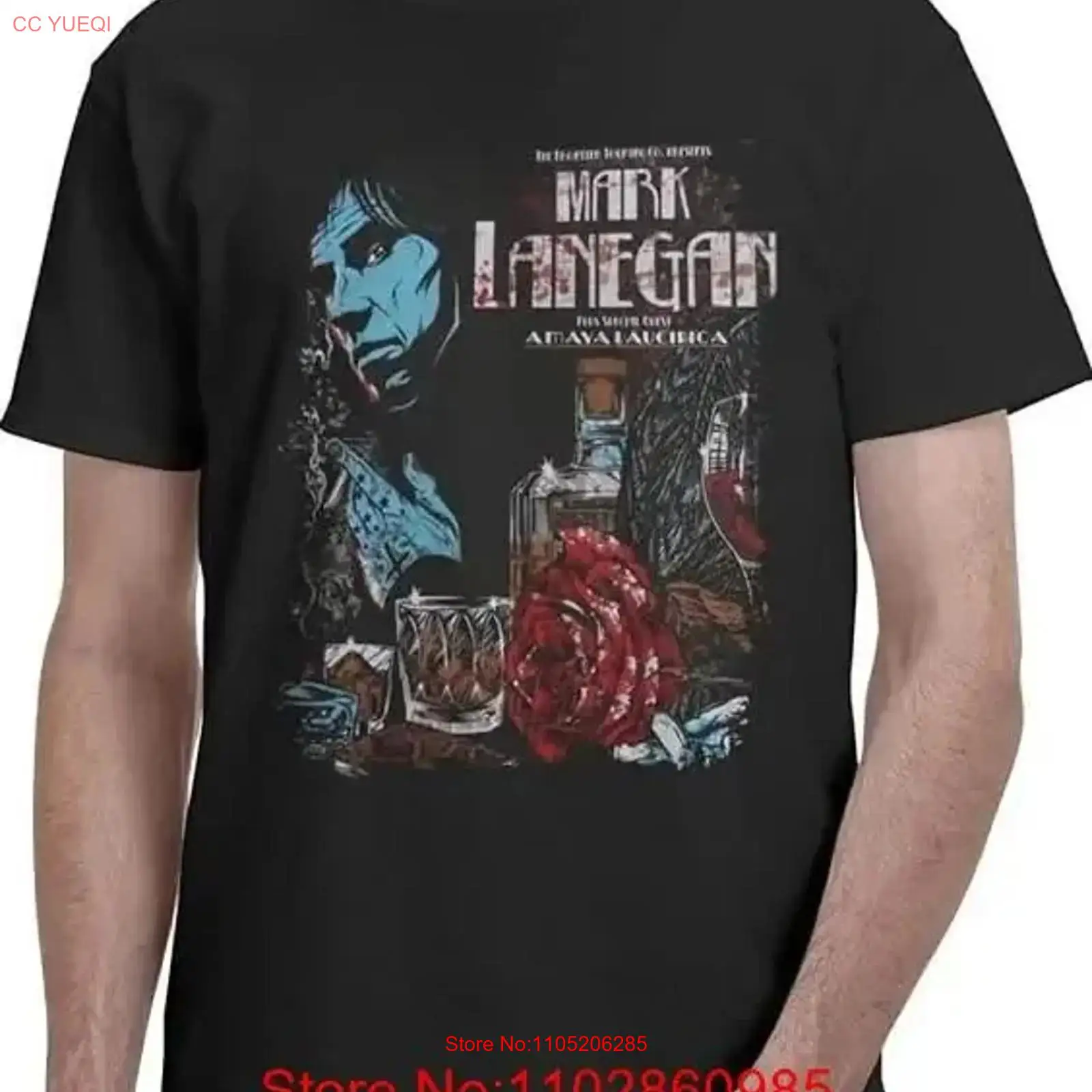 Mark Lanegan t-shirt coton lou - Vintage Fashion Knitwear avis et prix