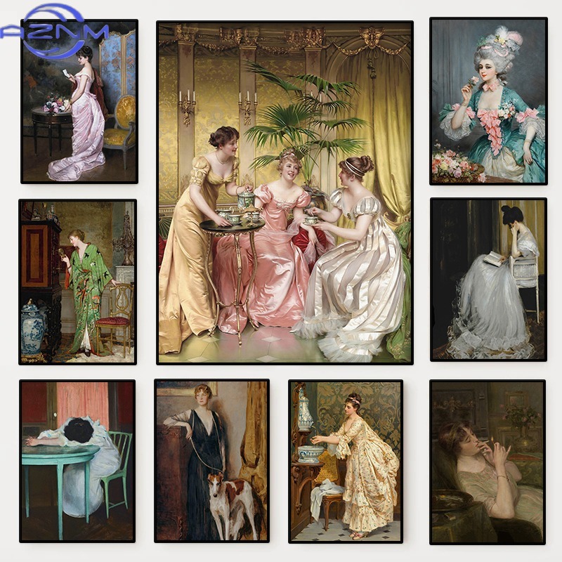 Affiche de portrait féminin de - Vintage Fashion Wall Art avis et prix