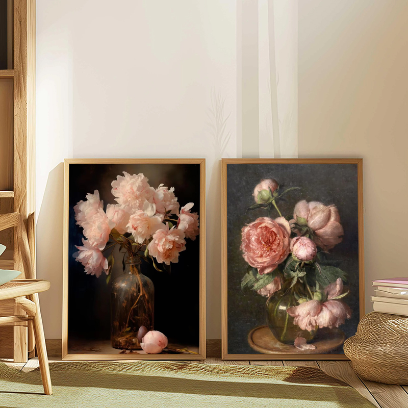 Bouquet Vintage Roses roses, m - Vintage Vogue Fashion Poster avis et prix
