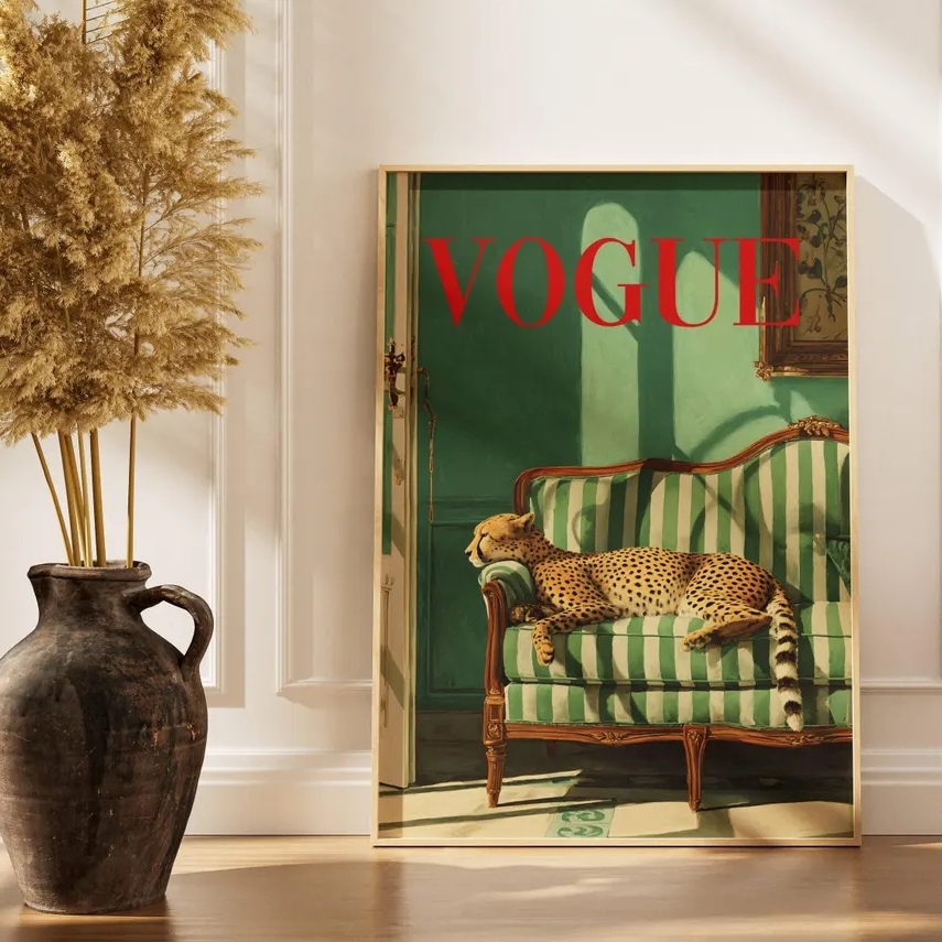 Affiche murale vintage motif a - Vintage Vogue Fashion Poster avis et prix