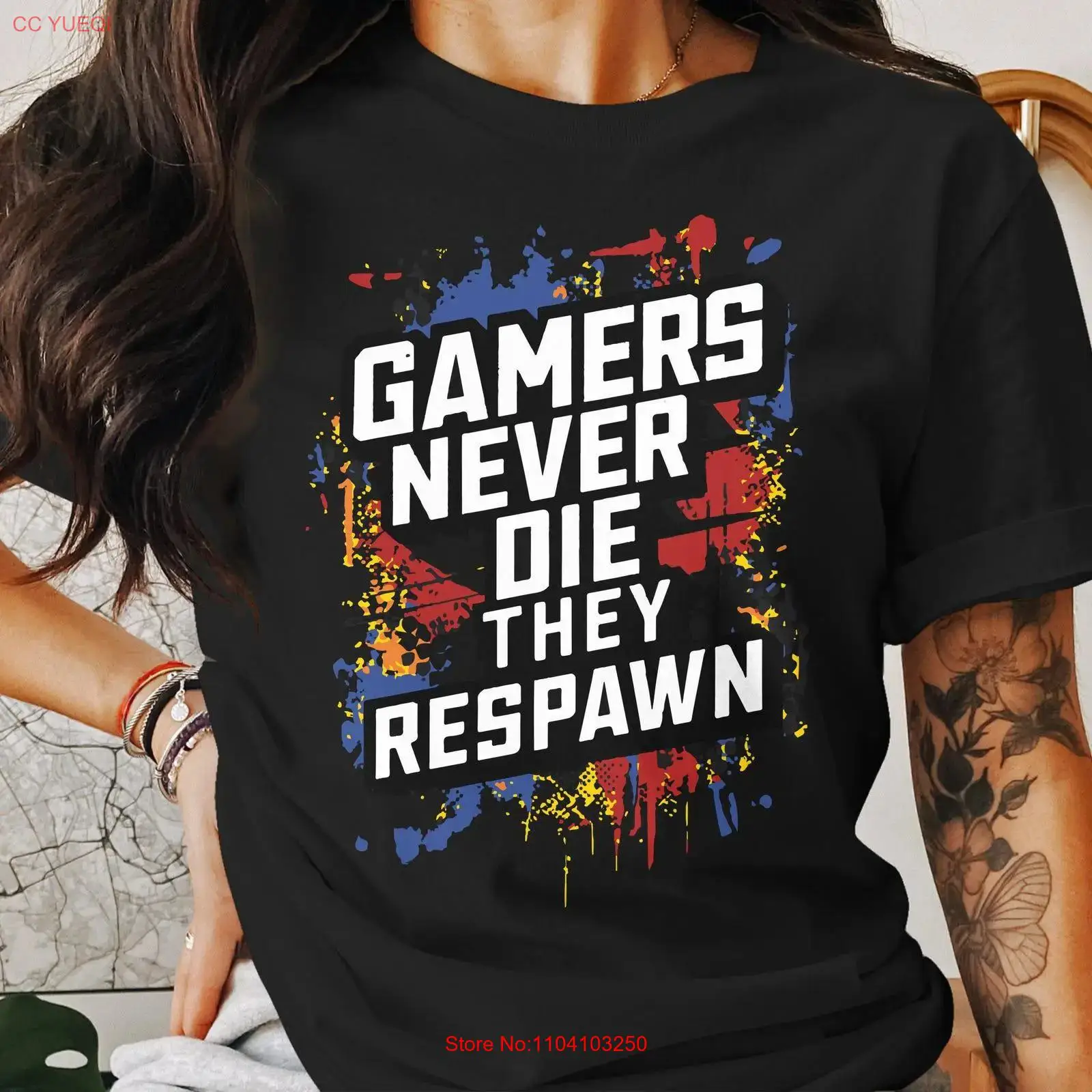 T-shirt « Gamers Never Die The - Vintage Fashion Video avis et prix