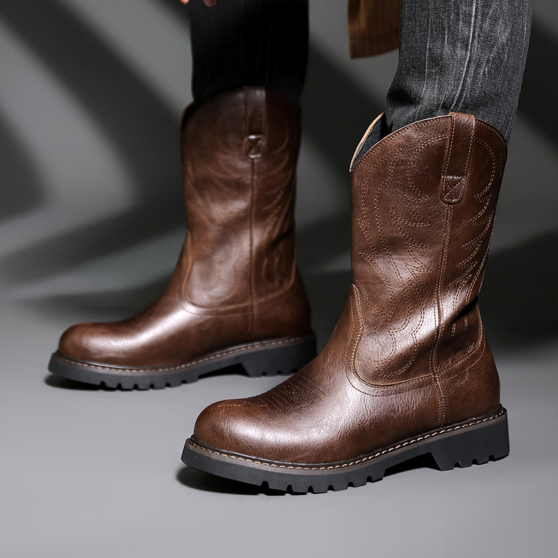 Mode hommes bottes De Cowboy n - Vintage Fashion For Men avis et prix