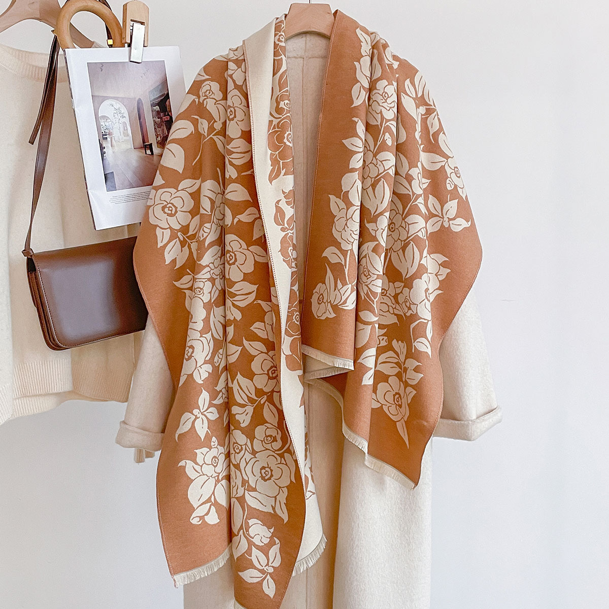 Écharpe en cachemire à texture - Vintage Fashion Outfit avis et prix