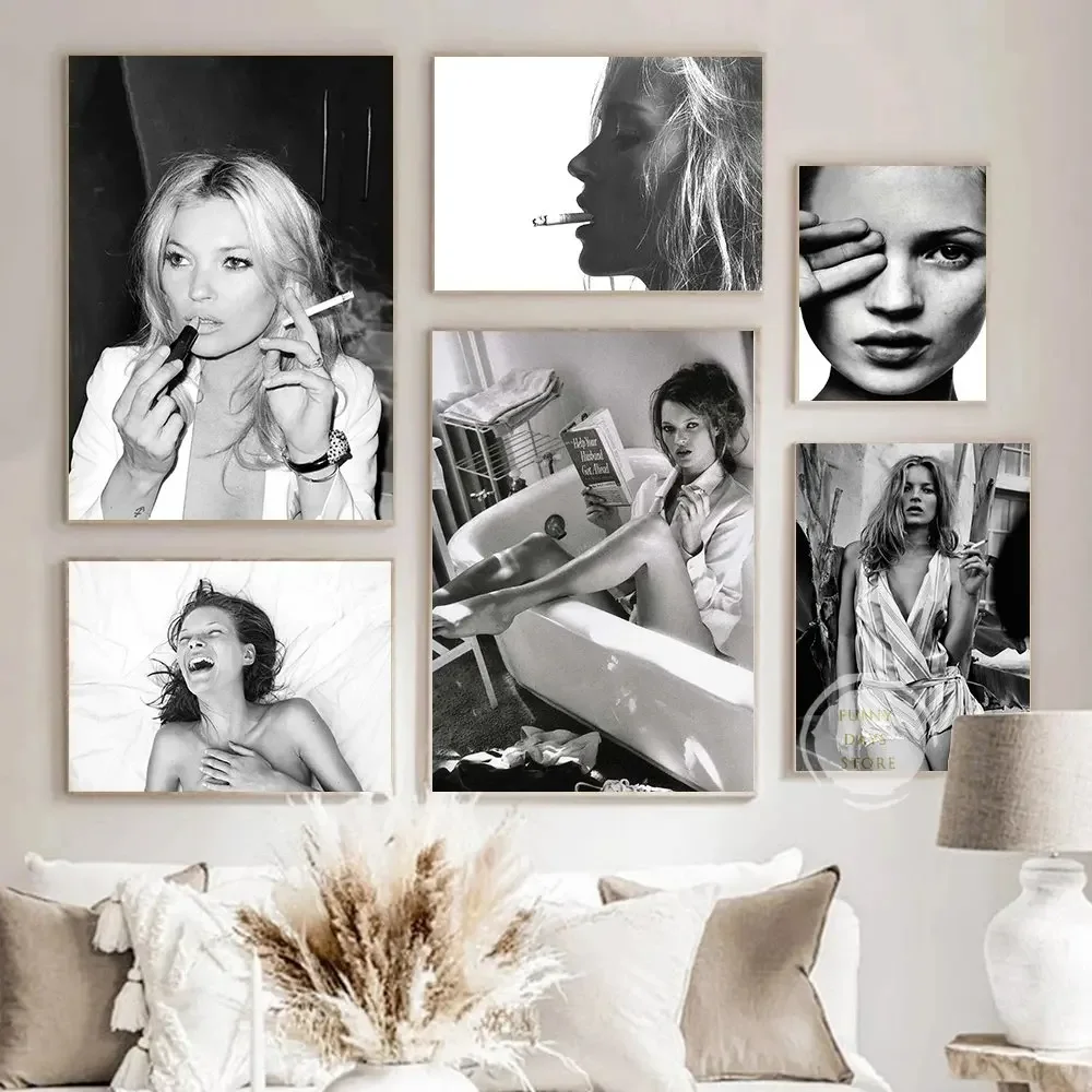 Affiche de supermodel Kate Mos - Vintage Vogue Fashion Poster avis et prix