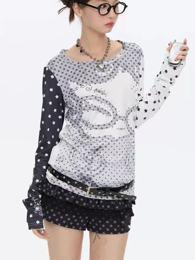 T-shirts à manches longues est - Vintage Fashion Prints avis et prix