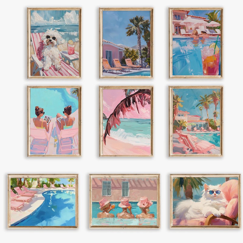Affiche vintage pour fête esti - Vintage Fashion Wall Art avis et prix
