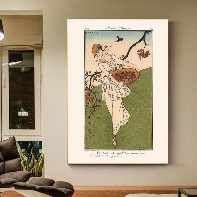 Affiche d'illustration d'art d - Vintage Vogue Fashion Poster avis et prix