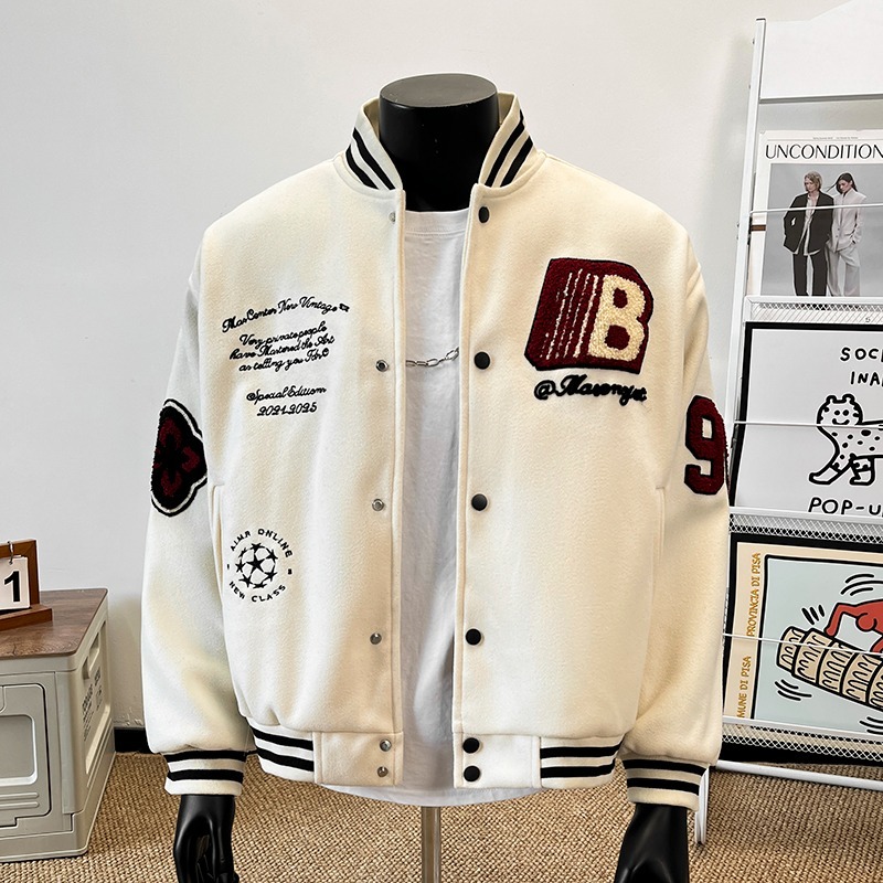 Manteau de Baseball brodé pour - Varsity Jacket Wool avis et prix