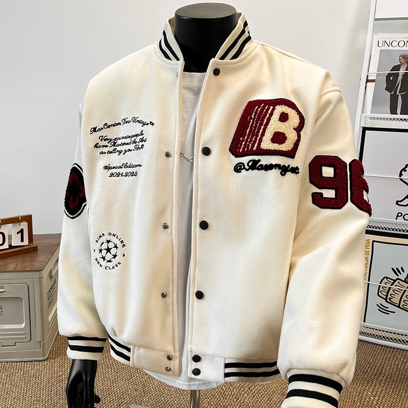 Manteau de Baseball brodé pour - Varsity Jacket Wool avis et prix