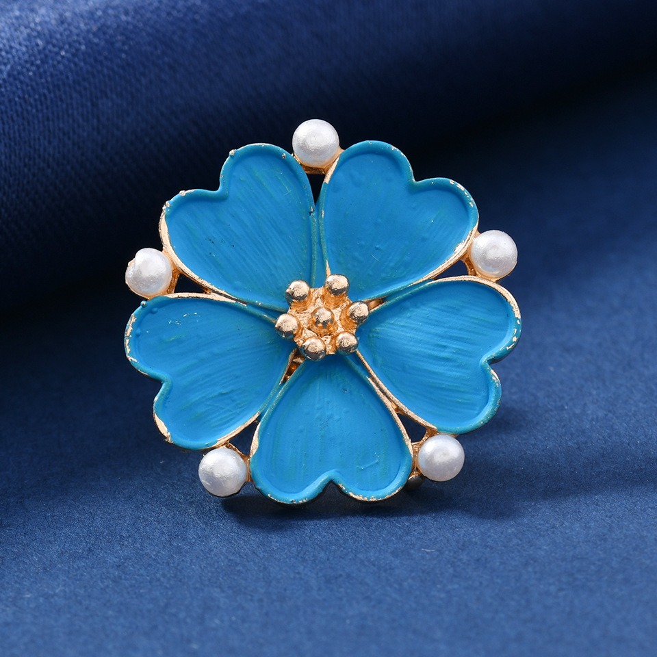 Broche vintage en émail bleu à - Vintage Fashion Knitwear avis et prix
