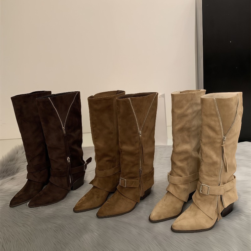 Bottes longues décontractées e - Vintage Fashion Aesthetic avis et prix
