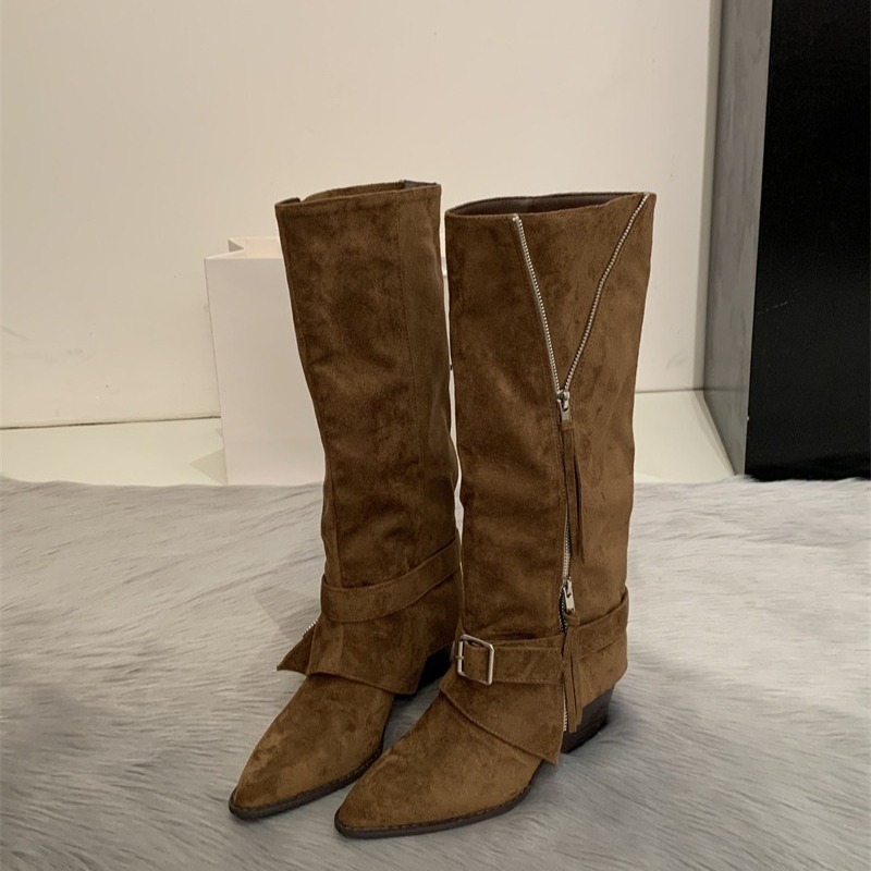 Bottes longues décontractées e - Vintage Fashion Aesthetic avis et prix