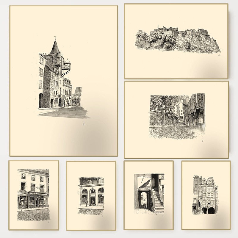 Affiche vintage du Château d'É - Vintage Fashion Wall Art avis et prix